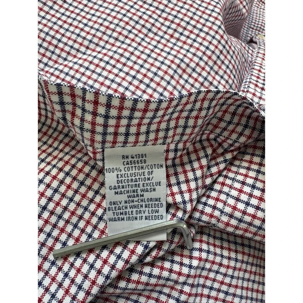 Polo Ralph Lauren‎ Mens Large Short Sleeve Plaid Button Up Shirt Cotton Red/Blue
